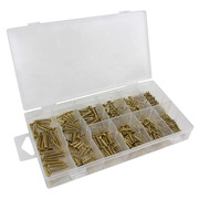 BLUE DONUTS Wood Screw Assortment, Stainless Steel, Zinc Plated Finish, 354 PCS BD3536221